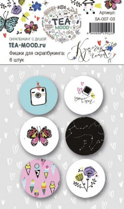 Набор скрап-фишек Tea-Mood "Кусочек лета"