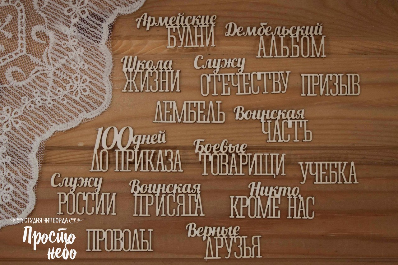 Чипборд Просто Небо. "Дембельский набор "