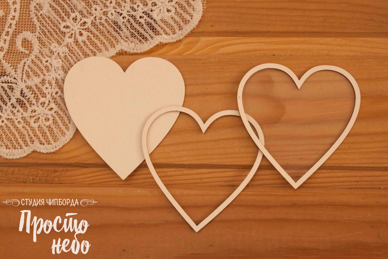 Чипборд Просто Небо. Шейкер "Сердечко" -2