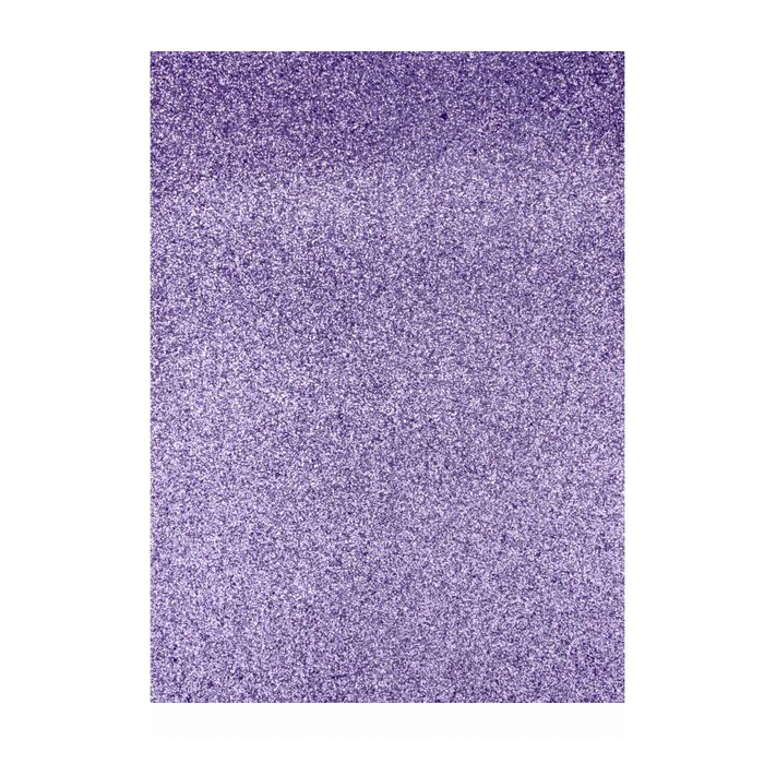 Фоамиран 20 х 30 см, цвет фиолетовый с блёстками
