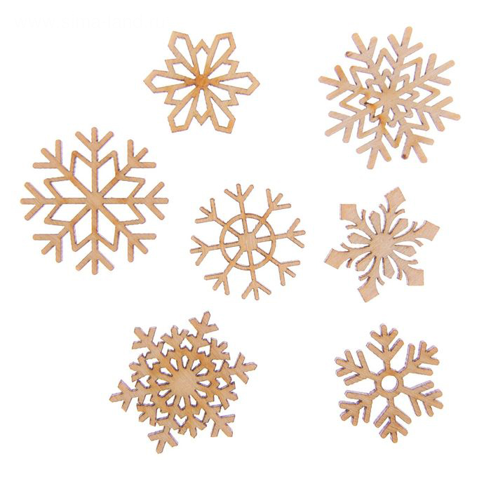 Деревянный декор "Снежинки"