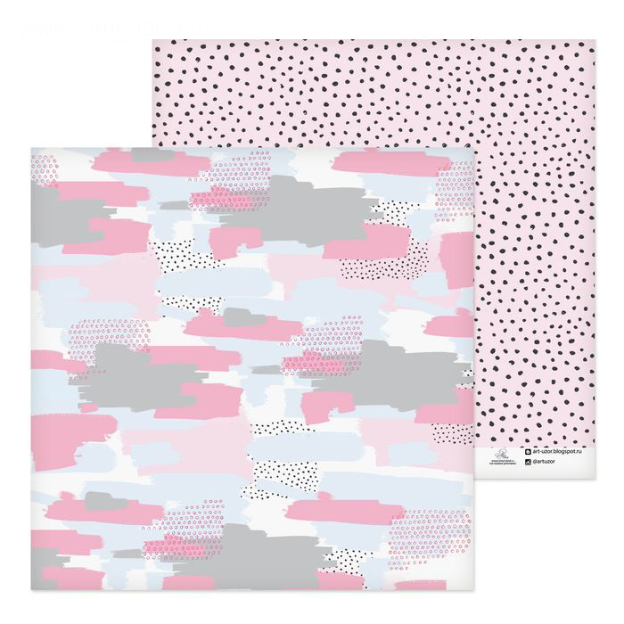 Бумага для скрапбукинга АртУзор "Розовые оттенки" (ART435)