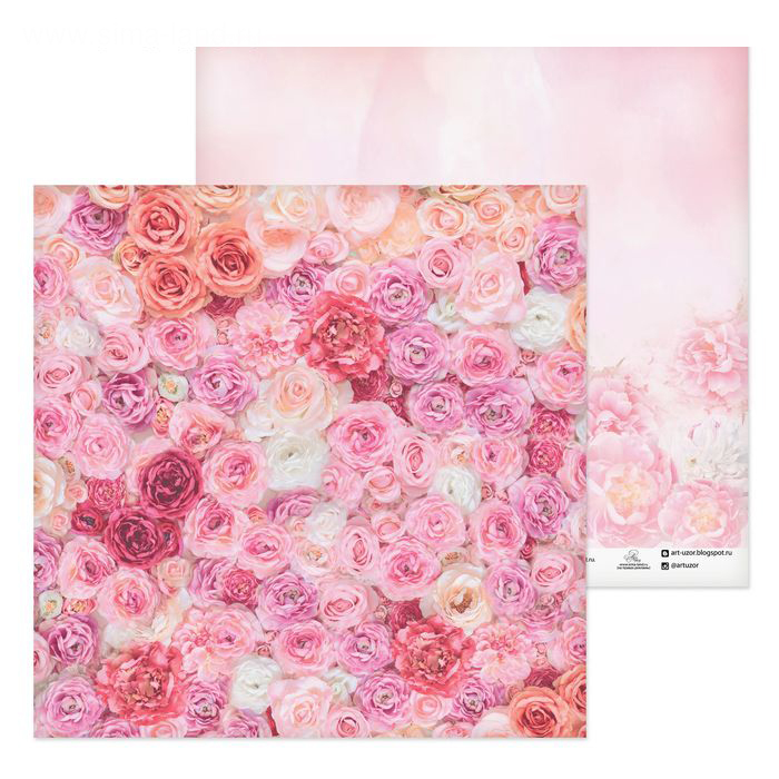 Бумага для скрапбукинга АртУзор "Одеяло из роз" (ART446)