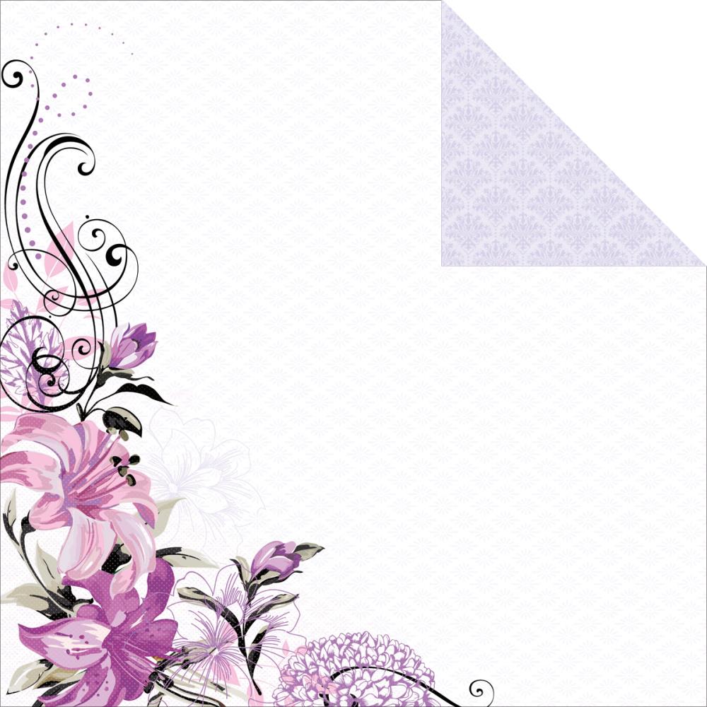 Двусторонняя бумага Kaisercraft "Violet Crush" Mallow(Kaiser324)