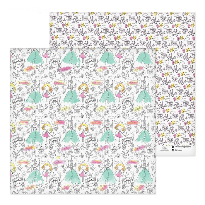 Бумага для скрапбукинга АртУзор "Princess" (ART468)