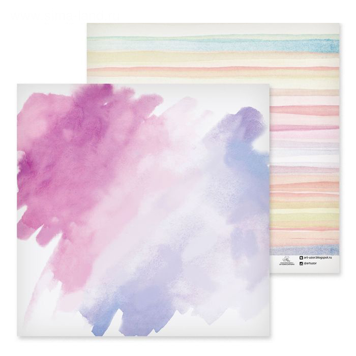 Бумага для скрапбукинга АртУзор "Лавандовые мечты" (ART522)