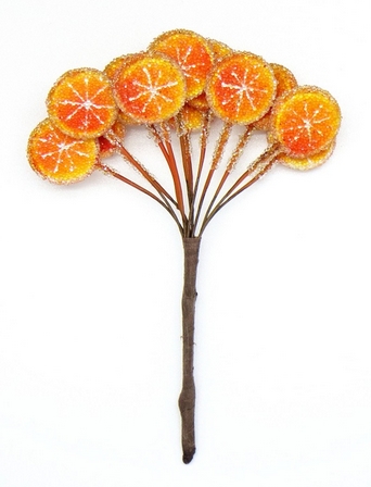 Декоративный букетик "Половинки мандаринок в сахаре"