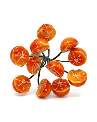 Декоративный букетик "Апельсинки половинки"