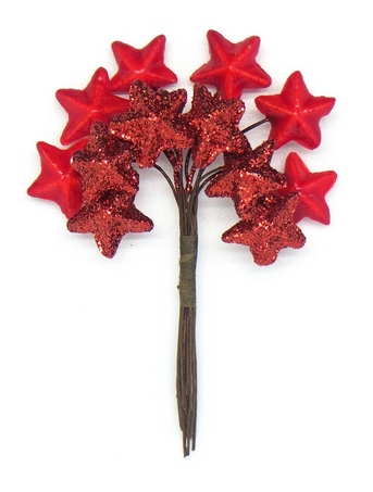 Декоративный букетик "Звёзды (красный)"