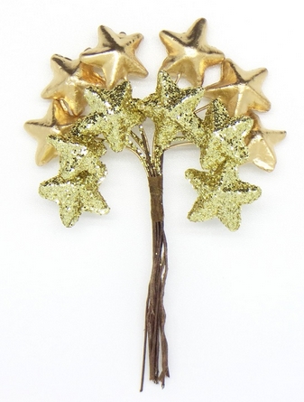 Декоративный букетик "Звёзды (золотой)"