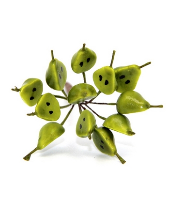 Декоративный букетик "Груши половинки", зелёный