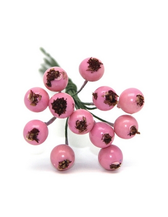 Декоративный букетик "Ягодки круглые", розовый