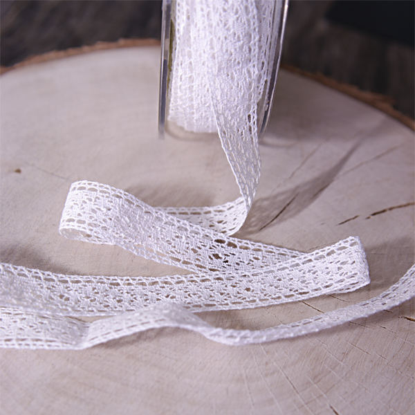 Кружево вязаное 15 мм, цвет белый (076079)