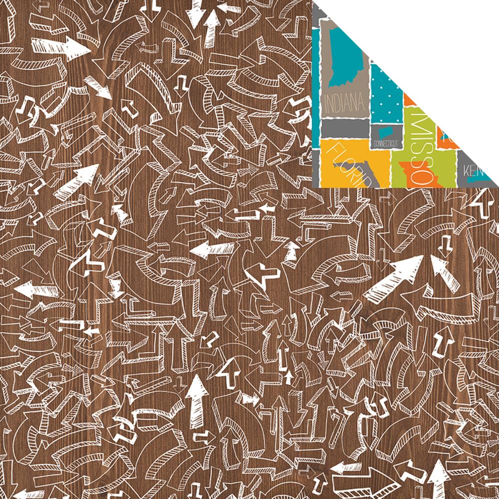 Двусторонняя бумага Studio Calico "Here & There",Flagstaff (SC20)