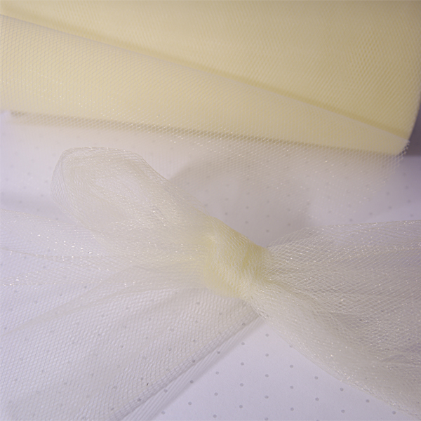 Тюль-сетка 15 см, цвет бледный жёлтый