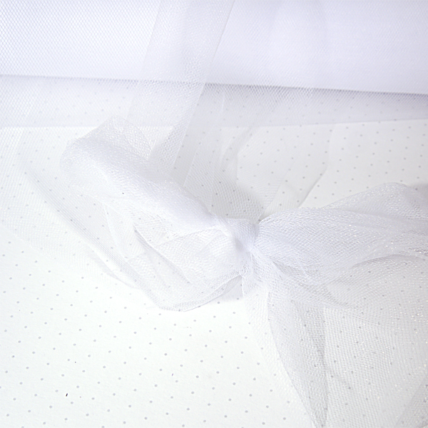 Тюль-сетка 22 см, цвет белый