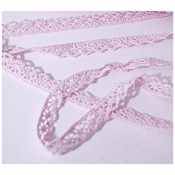 Кружево вязаное 1,3 см , цвет бледно-розовый (911159)