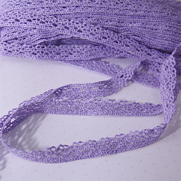 Кружево вязаное 1,2 см, цвет сиреневый (883944)