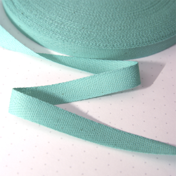 Киперная лента 14 мм, цвет светло-бирюзовый