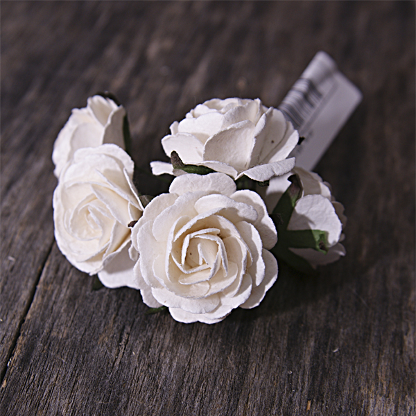 Букет крупных роз 3,5 см. Цвет белый