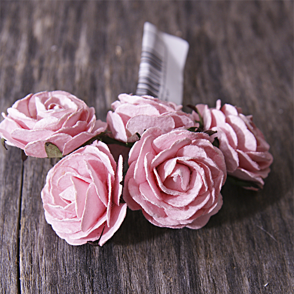 Букет крупных роз 3,5 см. Цвет светлый розовый