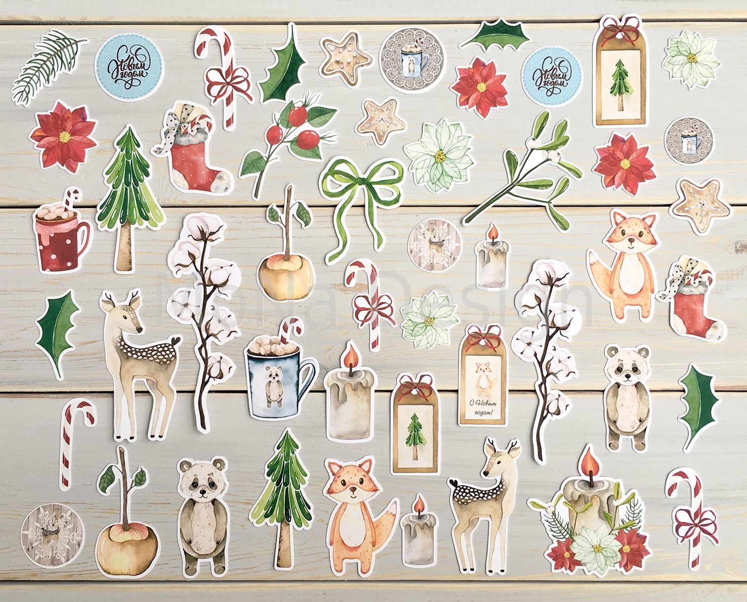 Набор картонной вырубки MONAdesign "Теплая зима"