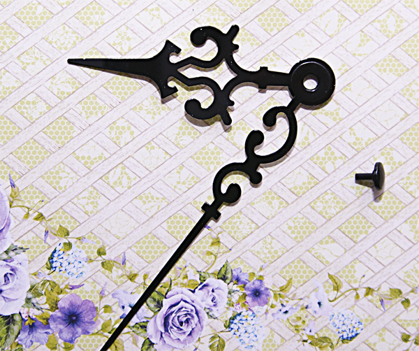 Стрелки для часовых механизмов (часовая/минутная). Цвет чёрный.