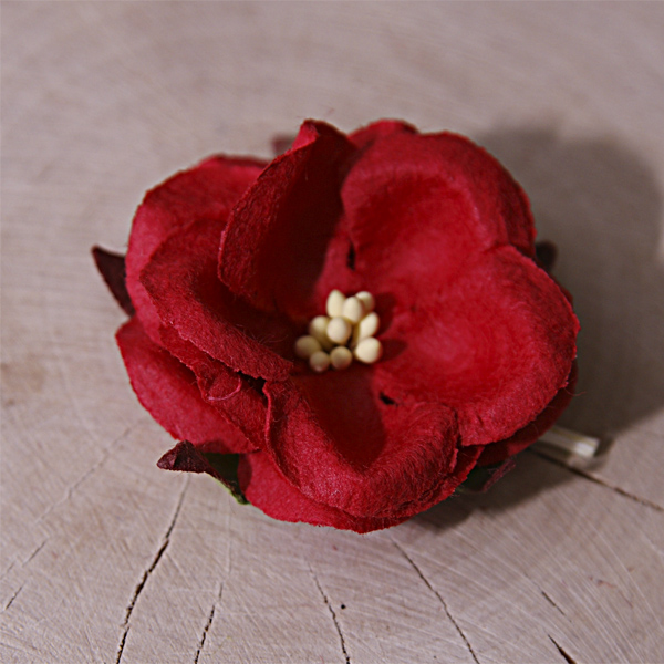 Цветок дикой розы, цвет красный, 1 шт