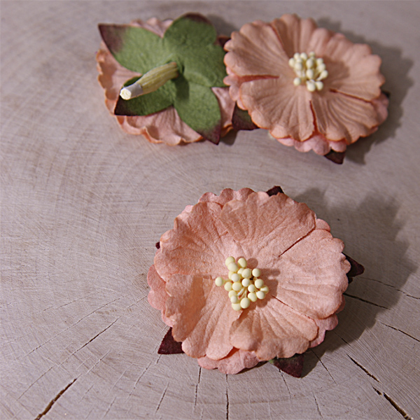 Цветок китайского пиона, цвет персиковый, 1 шт