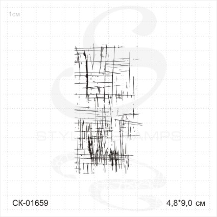 Штамп Stylish Stamps "Штрихи средние прямоуольные"