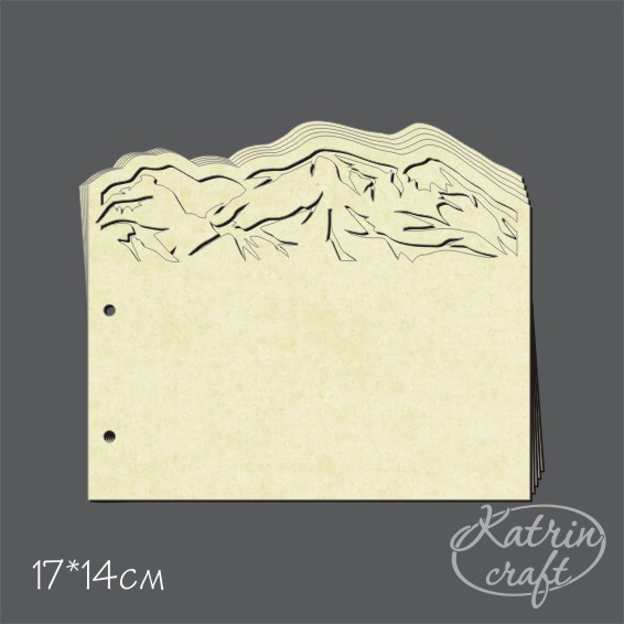 Заготовка для альбома из чипборда "Горный склон"