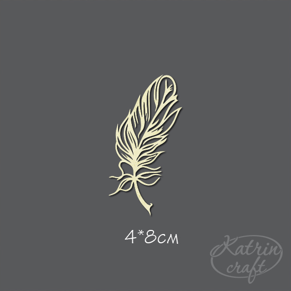 Чипборд "Перо Жар-птицы среднее"