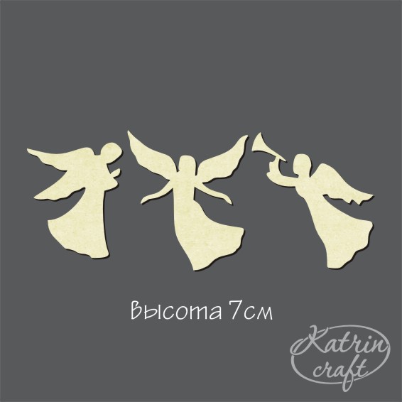 Чипборд "Рождественские ангелы"