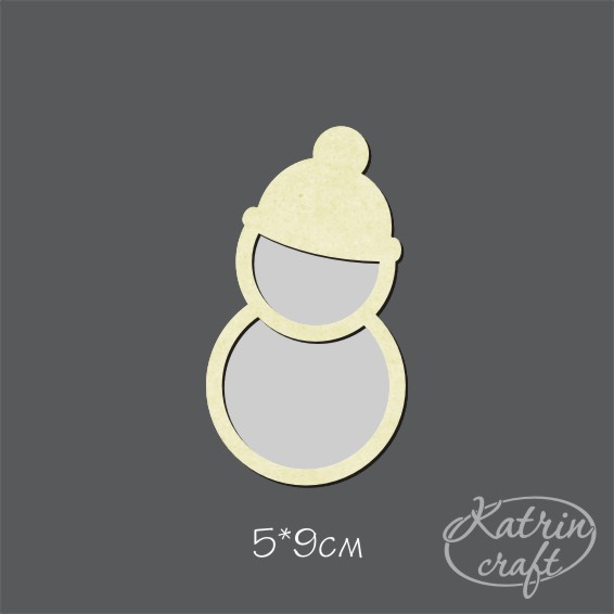 Чипборд "Шейкер Снеговик"