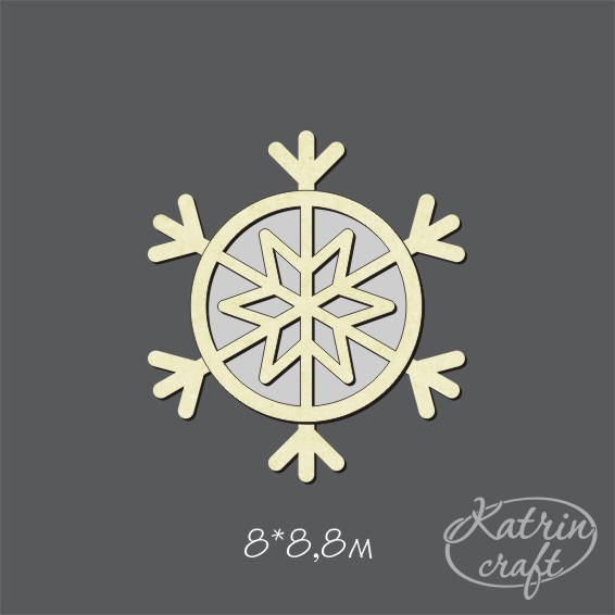 Чипборд "Шейкер Снежинка"