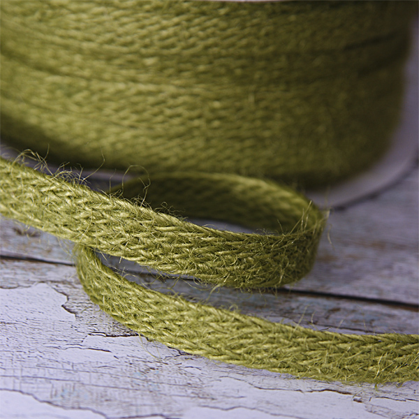 Лента вязаная 10 мм "Шарфик", цвет оливковый