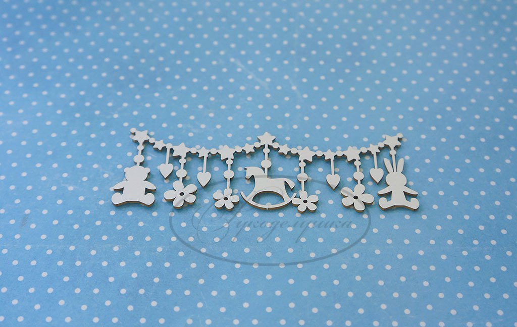 Вырубка из чипборда Рукоделушка "Детская подвеска 1"