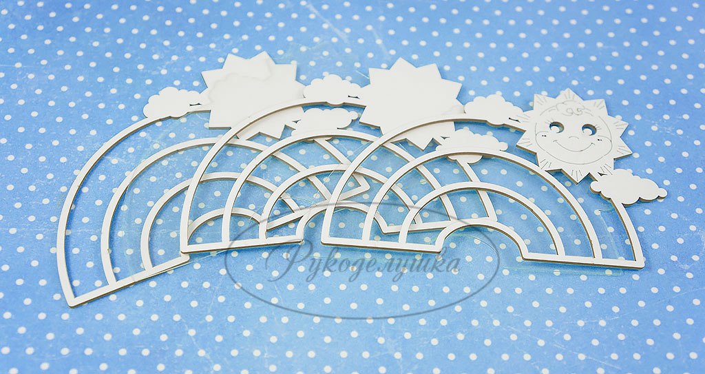 Шейкер из чипборда Рукоделушка "Радуга"