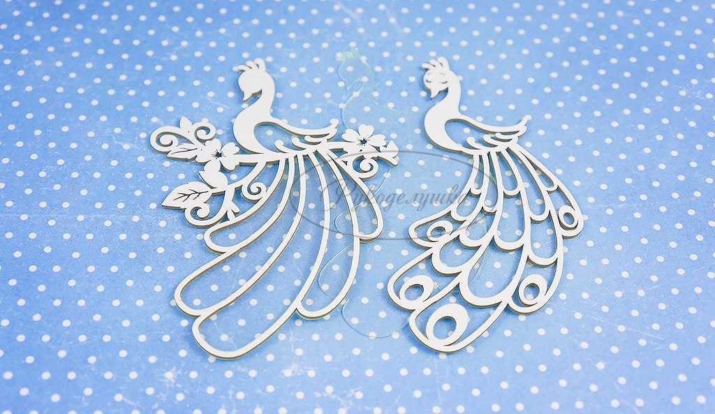 Шейкер из чипборда Рукоделушка "Павлин"