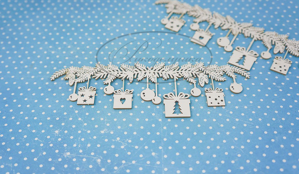 Вырубка из чипборда Рукоделушка "Новогодняя подвеска 3"