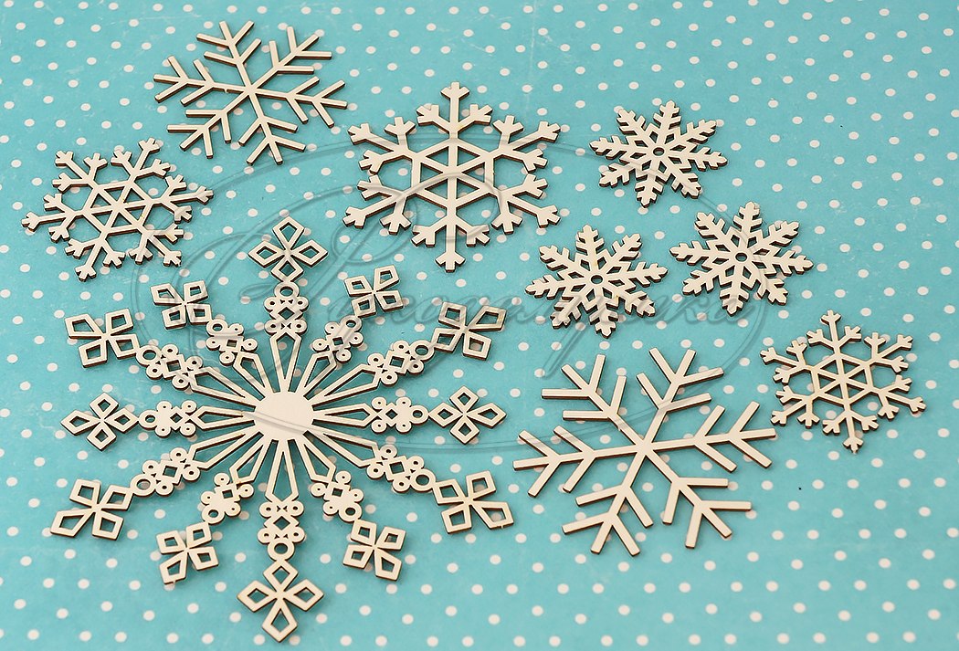 Вырубка из чипборда Рукоделушка "Снежинки 1"