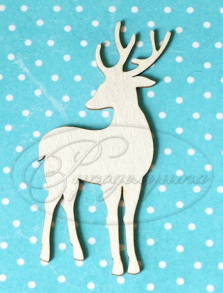 Вырубка из чипборда Рукоделушка "Олень"