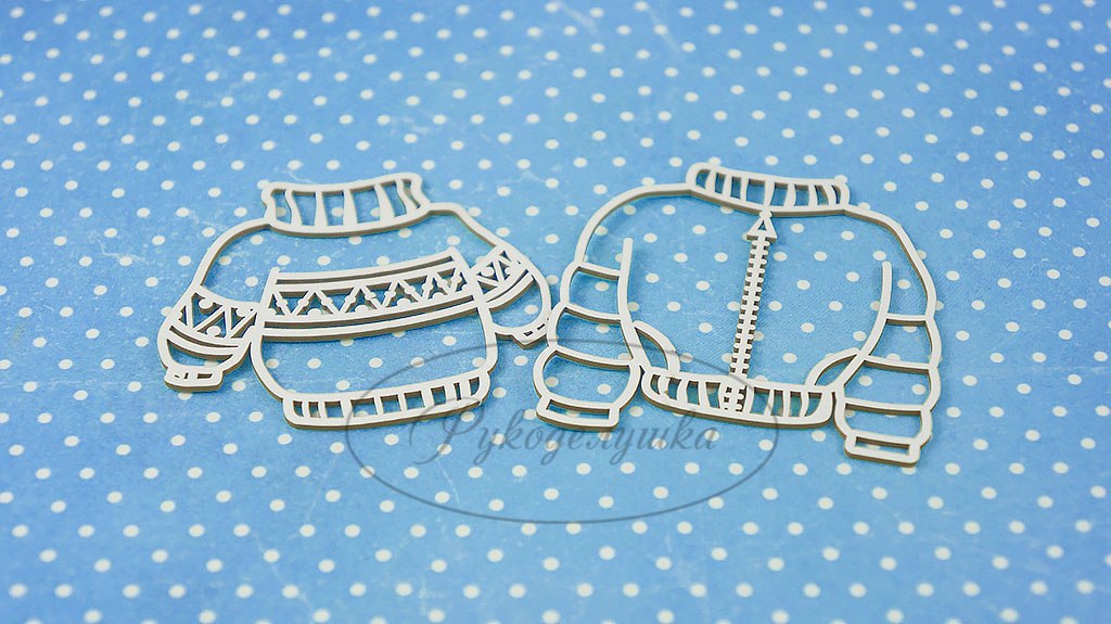 Вырубка из чипборда Рукоделушка "Зимняя одежда 2"