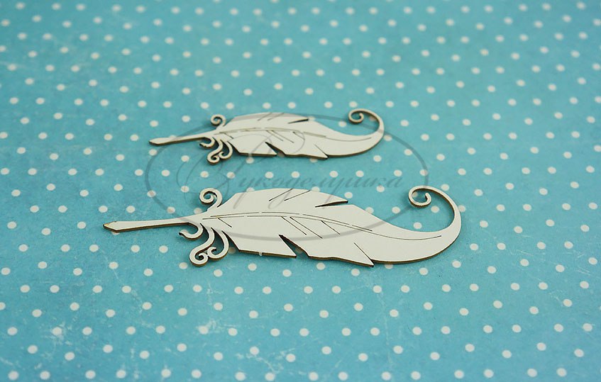 Вырубка из чипборда Рукоделушка "Перья 1А"