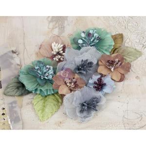 Набор тканевых цветов Prima "Olivia", голубой