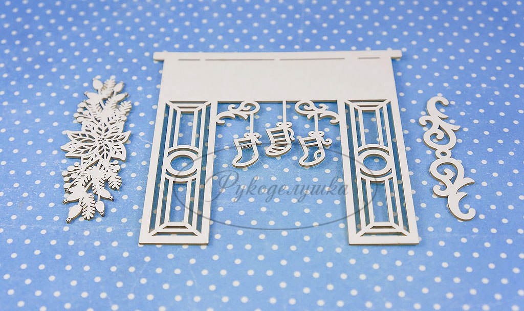 Вырубка из чипборда Рукоделушка "Камин 1"