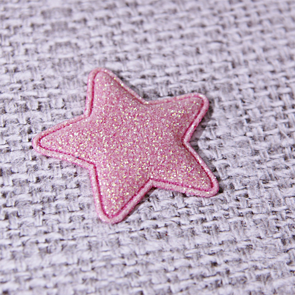 Украшение "звёздочка с блёстками", цвет розово-коралловый (591)
