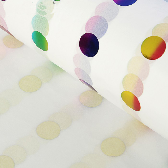 Бумага тишью "Радужный горох", 50 х70 см