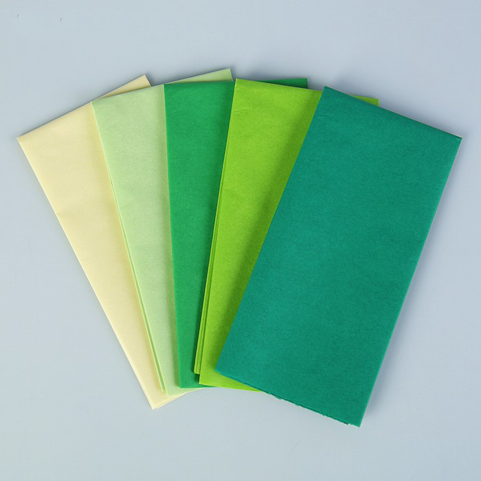 Набор бумаги тишью "Оттенки зелёного"