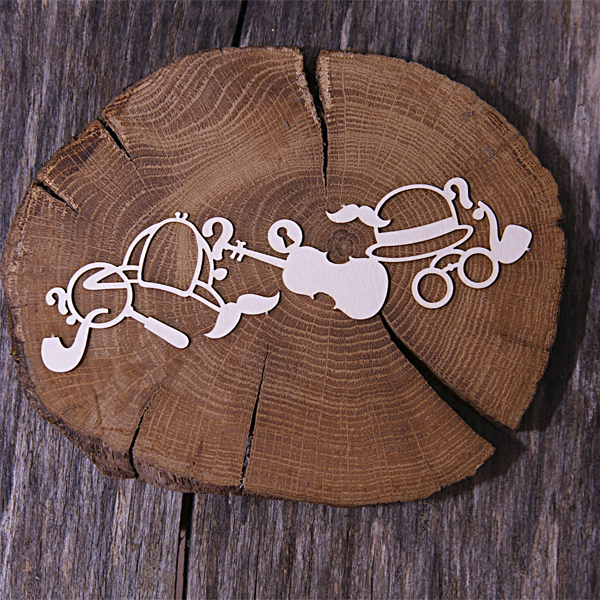 Чипборд Просто Небо. "Шерлок", Бордюр со скрипкой